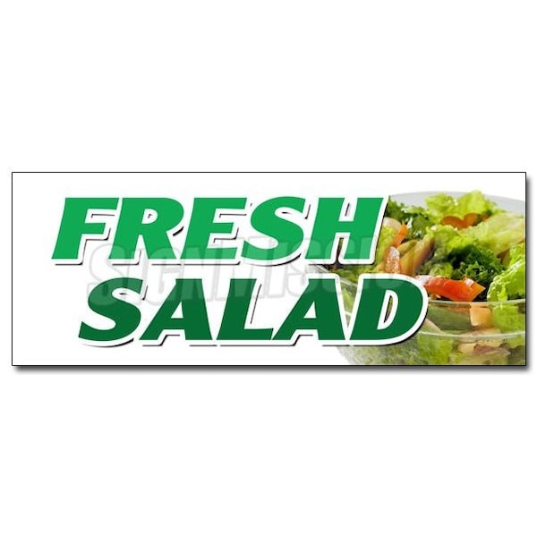 Signmission FRESH SALADS DECAL sticker crisp greens tomato chicken egg caesar food, D-12 Fresh Salads D-12 Fresh Salads - main